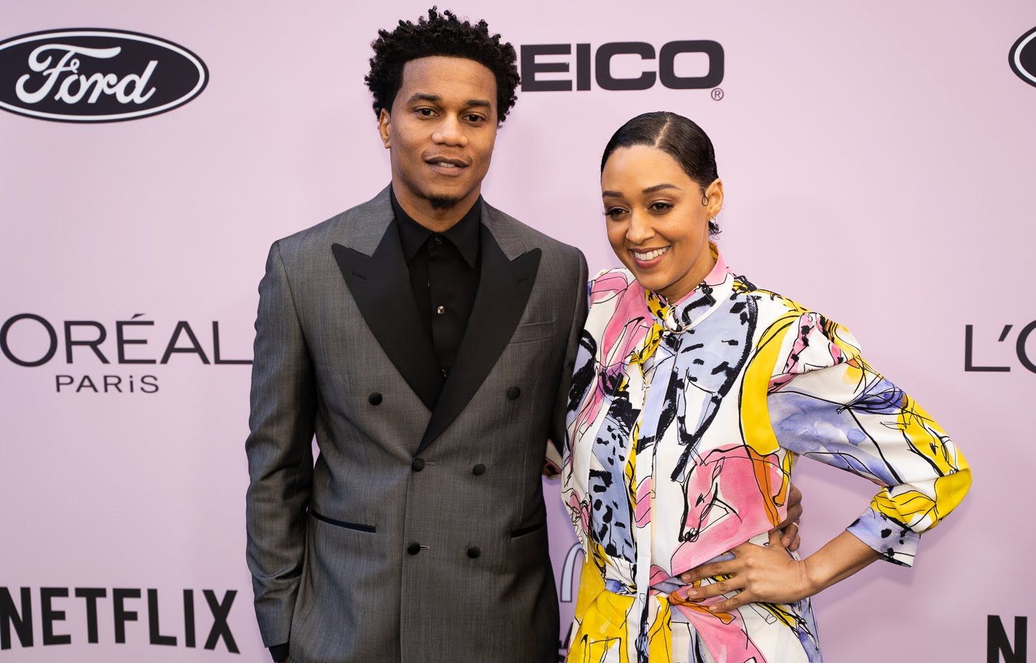Cory Hardrict and Tia Mowry-Hardrict attend Essence Black Women In Hollywood