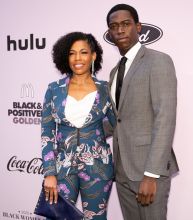 Michael Hyatt and Damson Idris attend Essence Black Women In Hollywood