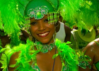Young Woman in Carnival Costume