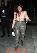 Lil Kim has dinner at Craig's in West Hollywood