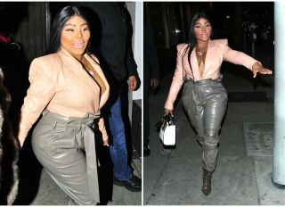 Lil Kim has dinner at Craig's in West Hollywood
