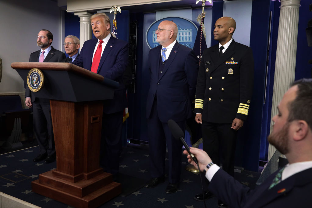President Trump Holds News Conference On Coronavirus At The White House
