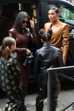 Kim Kardashian West, Daughter North West, Kourtney Kardashian And Daughter Penelope In Paris