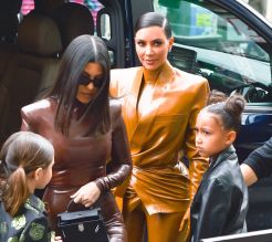 Kim Kardashian West, Daughter North West, Kourtney Kardashian And Daughter Penelope In Paris