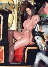 Kim Kardashian West and Kourtney Kardashian ride Eiffel Tower carousel with daughters North West and Penelope Disick