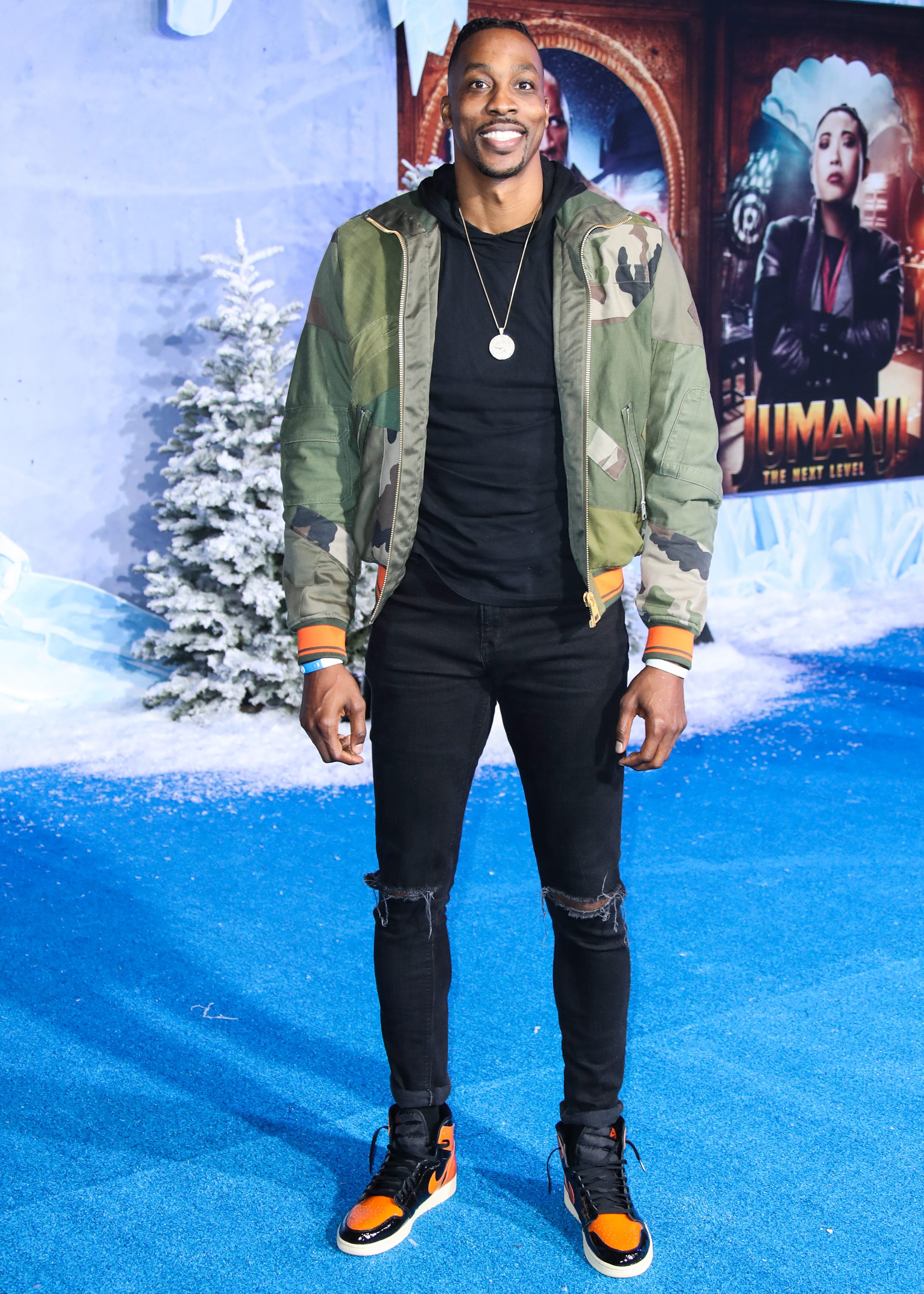 Dwight Howard arrives at the World Premiere Of Columbia Pictures&apos; &apos;Jumanji: The Next Level&apos; held at the TCL Chinese Theatre IMAX on December 9, 2019 in Hollywood, Los Angeles, California, United States.