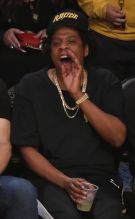 Jay-Z at the Lakers game