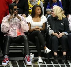 Celebrities at the Los Angeles Lakers Vs. Los Angeles Clippers Game 3/8/20