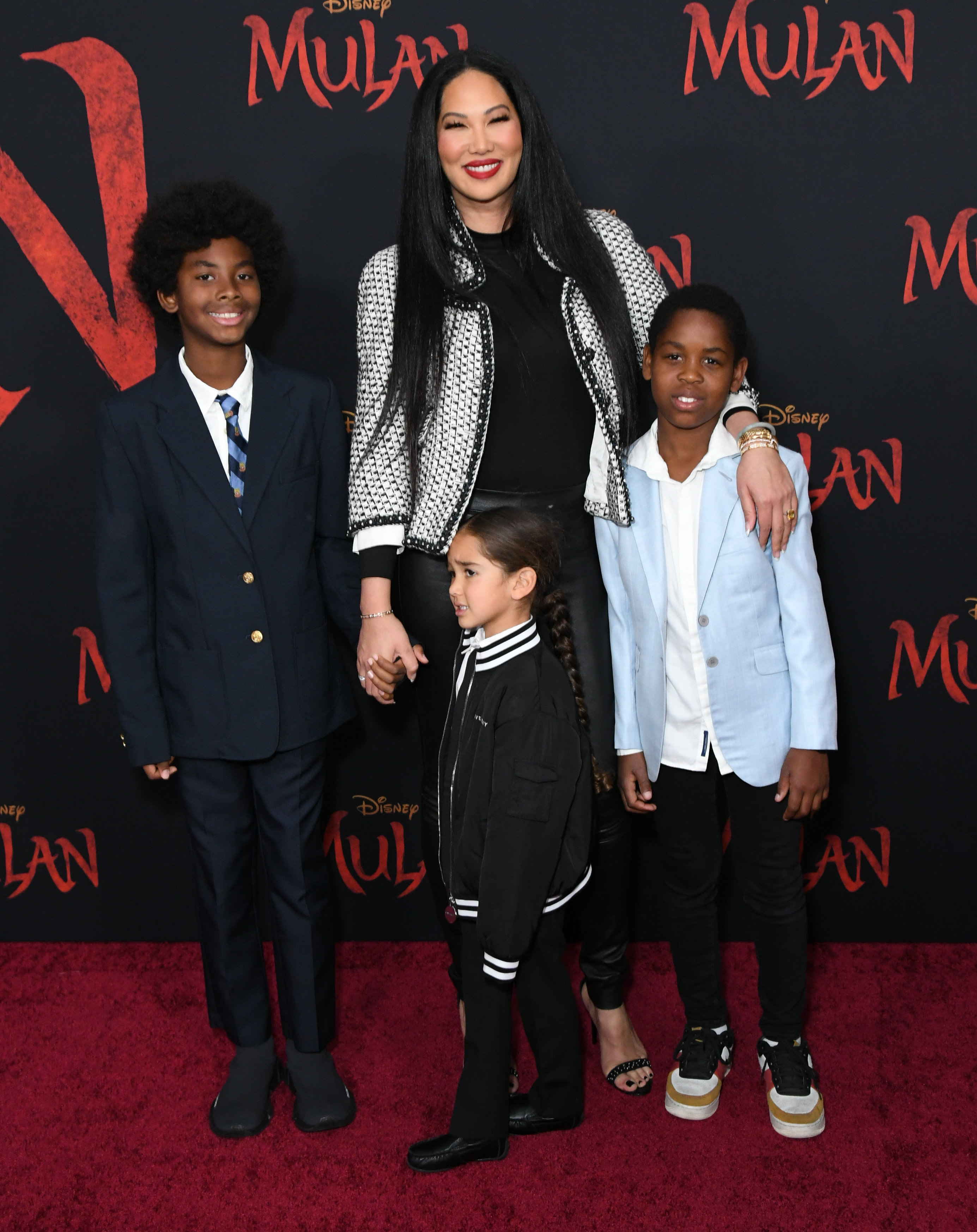 Kimora Lee Simmons and kids Mulan Premiere In Los Angeles