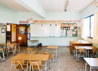 Empty Primary School Classroom