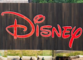The Walt Disney Company logo seen in Shanghai. An American...