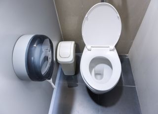 High Angle View Of Toilet