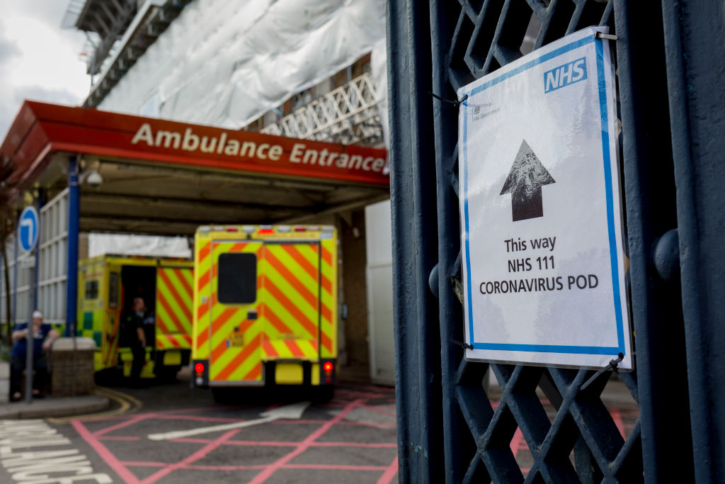 NHS Coronavirus Hospital Pod Testing Sign