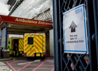 NHS Coronavirus Hospital Pod Testing Sign