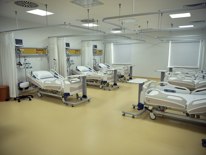 Intensive care room in the hospital.