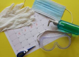 Quarantine Calendar And Virus Protection Materials