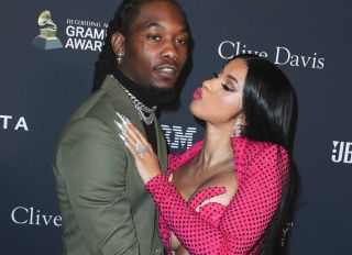 Offset and Cardi B arrive at The Recording Academy And Clive Davis&apos; 2020 Pre-GRAMMY Gala held at The Beverly Hilton Hotel on January 25, 2020 in Beverly Hills, Los Angeles, California, United States.