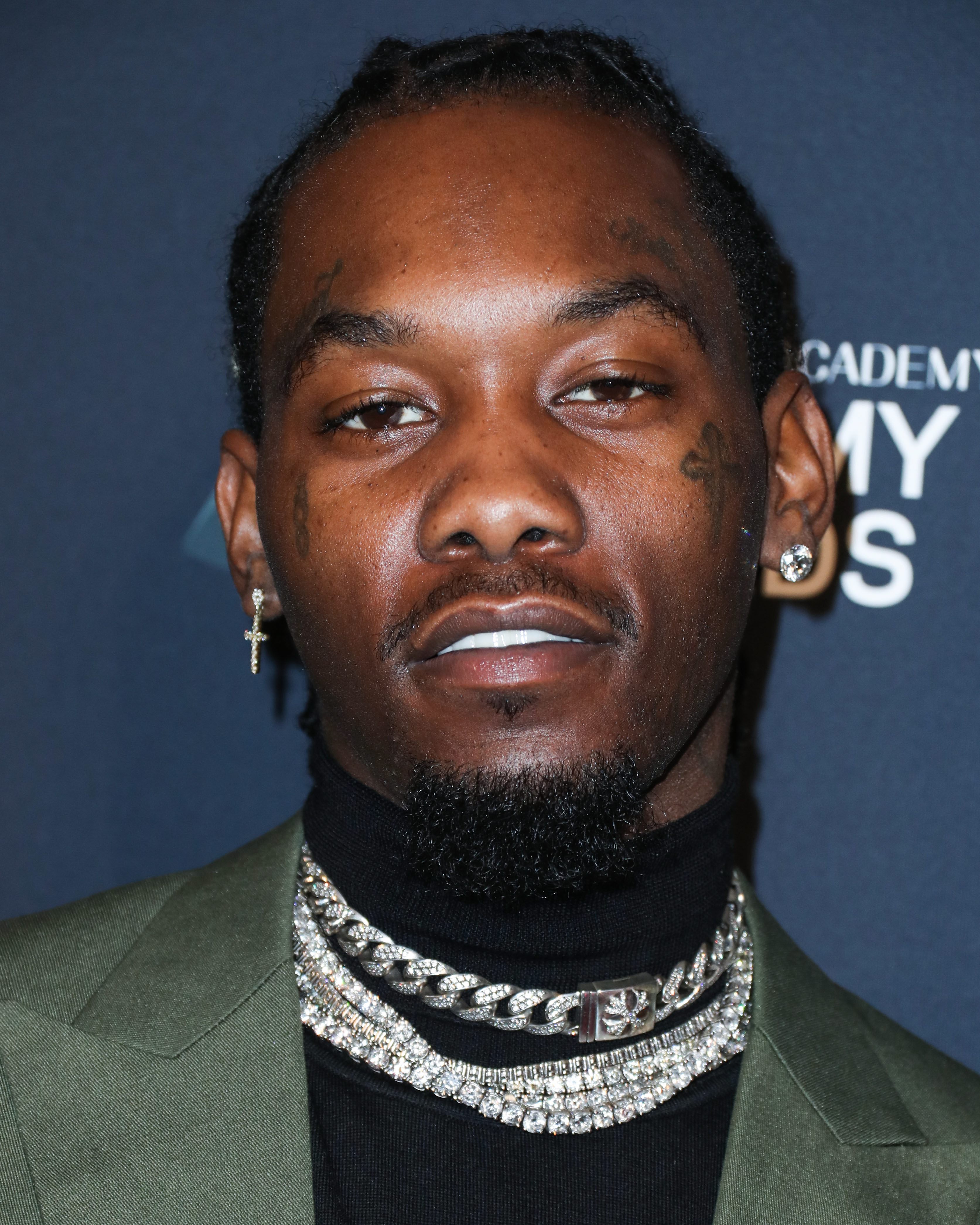 Offset arrives at The Recording Academy And Clive Davis' 2020 Pre-GRAMMY Gala held at The Beverly Hilton Hotel on January 25, 2020 in Beverly Hills, Los Angeles, California, United States.