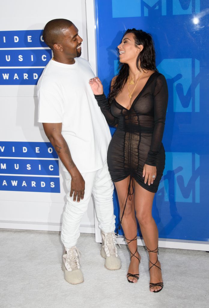 August 2016 VMAS Kanye West and Kim Kardashian West
