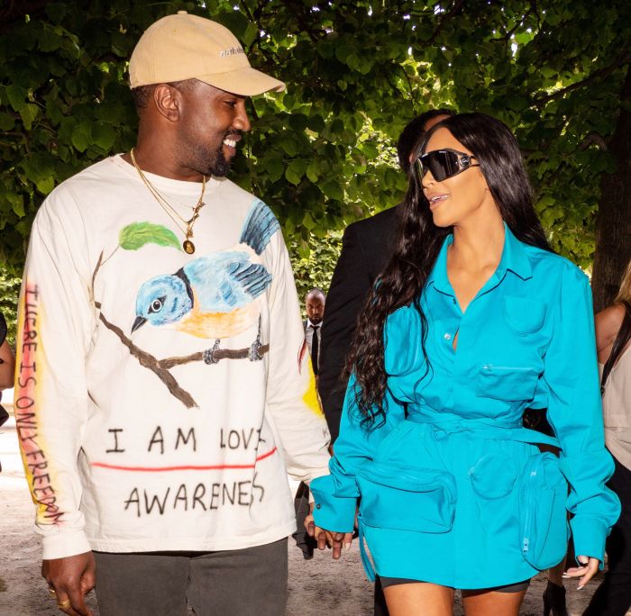 June 2018 Louis Vuitton show Kanye West and Kim Kardashian West