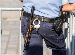 Equipment-belt of a german police officer