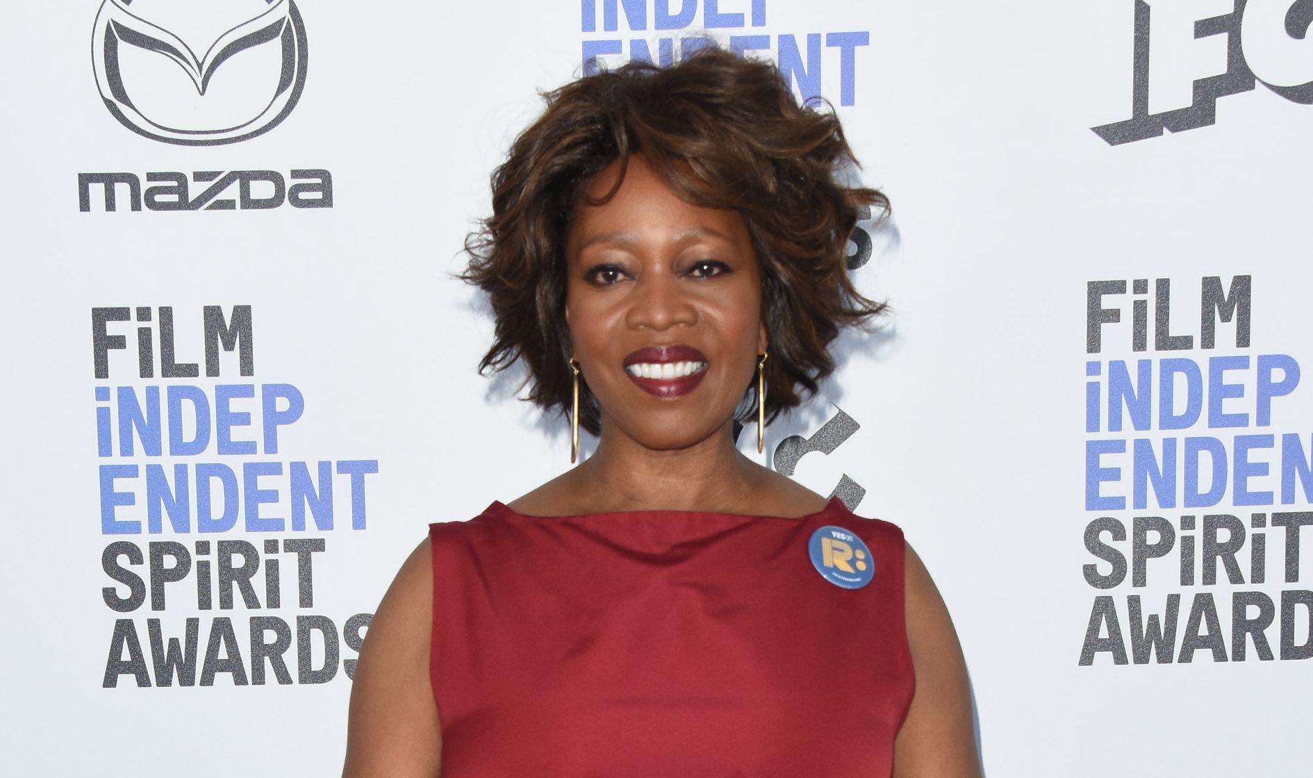 Alfre Woodard arrives at the 2020 Film Independent Spirit Awards, held on the beach in Santa Monica,...
