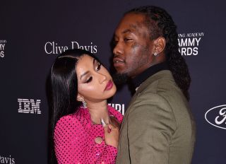 Cardi B, Offset at the Pre-GRAMMY Gala and GRAMMY Salute to Industry Icons Honoring Sean "Diddy" Combs
