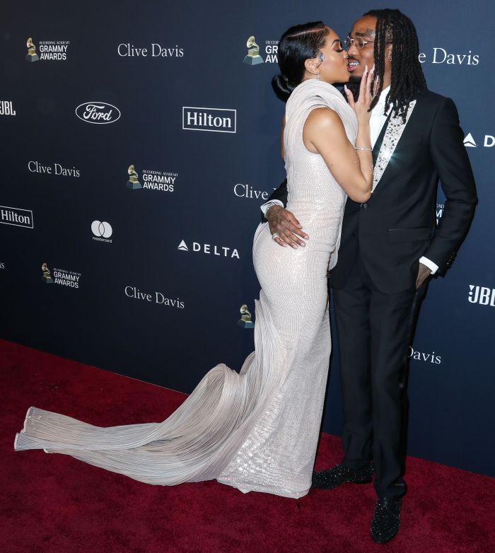 Saweetie and Quavo arrive at The Recording Academy And Clive Davis&apos; 2020 Pre-GRAMMY Gala held at The Beverly Hilton Hotel on January 25, 2020 in Beverly Hills, Los Angeles, California, United States.