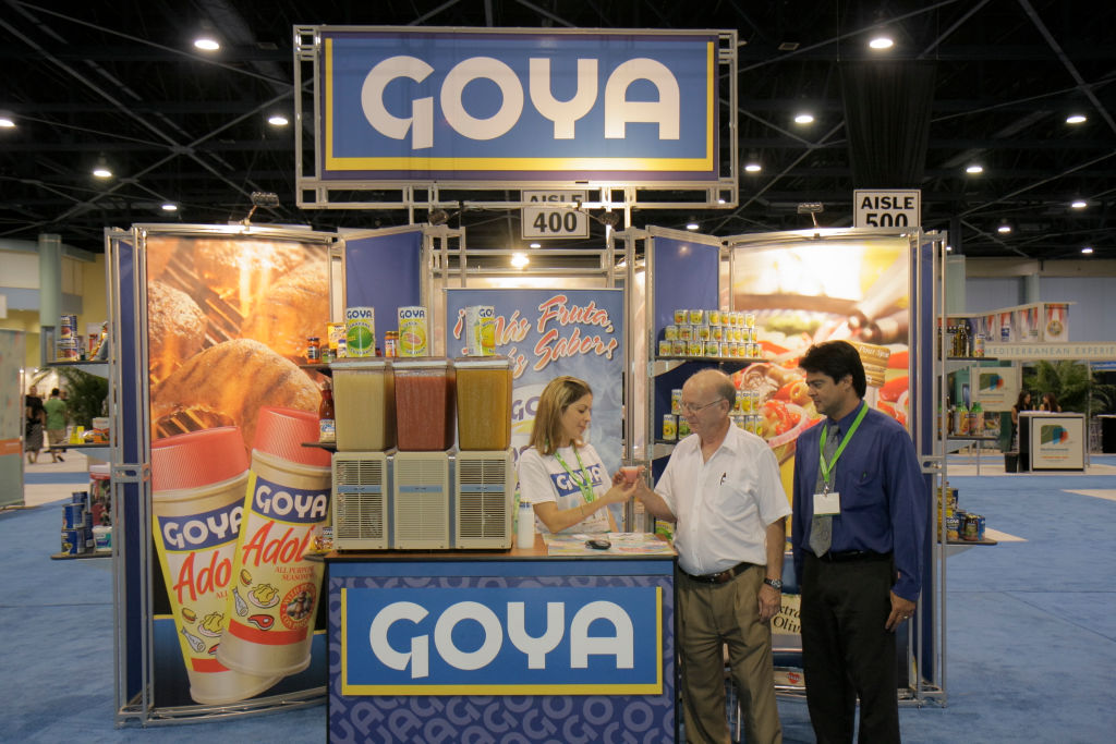 A Goya Foods stand at the Mediterranean Experience Trade Fair