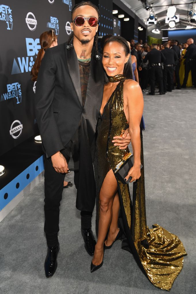 August Alsina (L) and Jada Pinkett Smith at the 2017 BET Awards at Staples Center