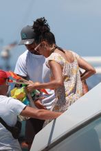 Thandie Newton boats in Ibiza with husband Ol Parker and son Booker Joombe Parker
