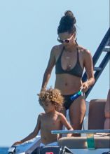 Thandie Newton boats in Ibiza with husband Ol Parker and son Booker Joombe Parker
