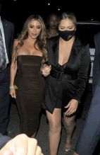 Larsa Pippen dines out at Il Pastaio with Cole and Kelsey Muscatel