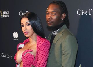Cardi B and Offset arrive at The Recording Academy And Clive Davis&apos; 2020 Pre-GRAMMY Gala held at The Beverly Hilton Hotel on January 25, 2020 in Beverly Hills, Los Angeles, California, United States.