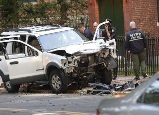 A mother and her young daughter were killed and four others were injured in a two-car collision in Queens