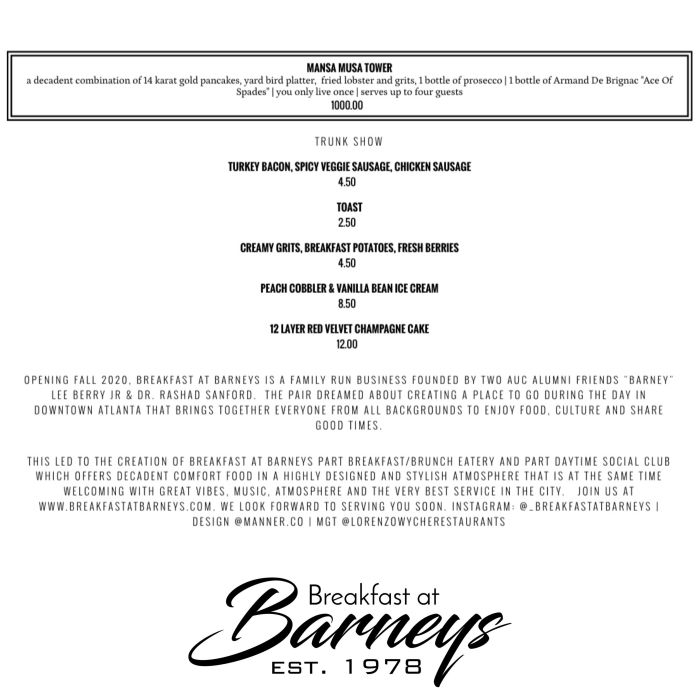 Breakfast At Barney's