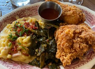 Plate of southern food