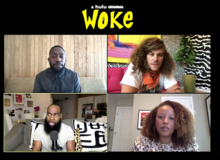 Screengrabs from BOSSIP interviews from the cast of new Hulu show "WOKE"