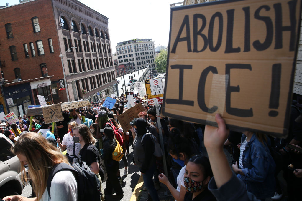 Protesters Call For Abolishment Of U.S. Immigration And Customs Enforcement