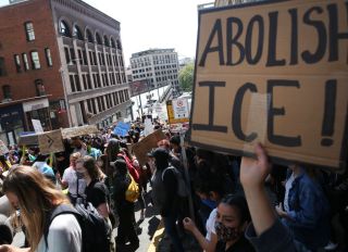 Protesters Call For Abolishment Of U.S. Immigration And Customs Enforcement