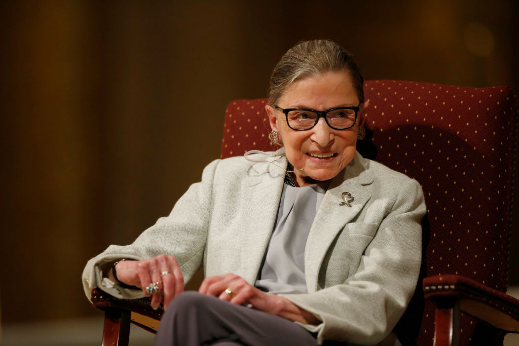 U.S. Supreme Court justice Ruth Bader Ginsburg speaks at Stanford University