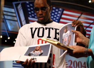 Sean "P. Diddy" Combs Visits Fleet Center Campaigning for "Citizen Change"