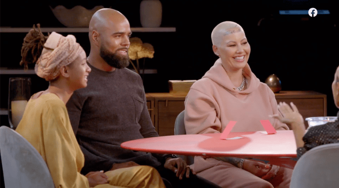 Red Table Talk screengrabs from consent episode with Rumer Willis, Amber Rose, DeAndre Levy and Amber Rose
