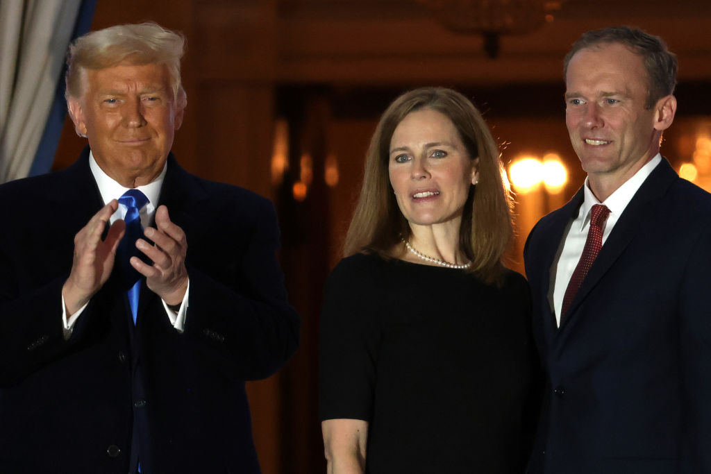 Amy Coney Barrett Is Sworn-In As New Supreme Court Justice At The White House