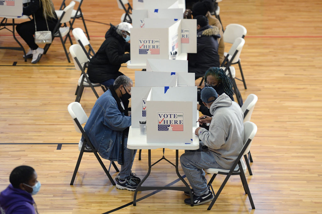 Across The U.S. Voters Flock To The Polls On Election Day