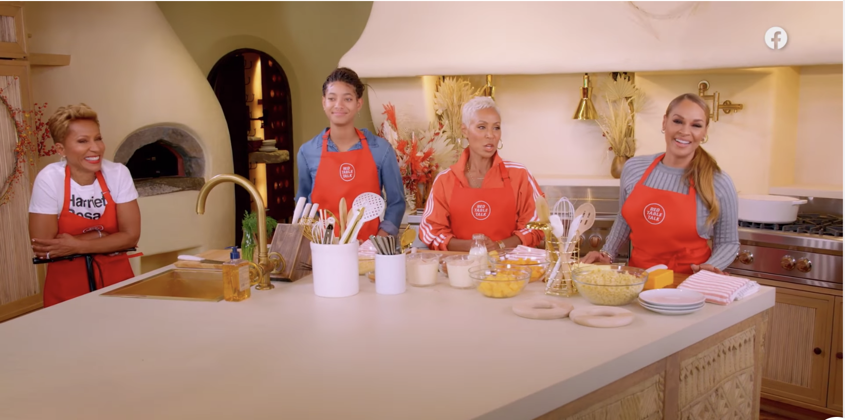 Red Table Talk Tabitha Brown, Jada Pinkett-Smith, Sheree Zampino and Willow Smith