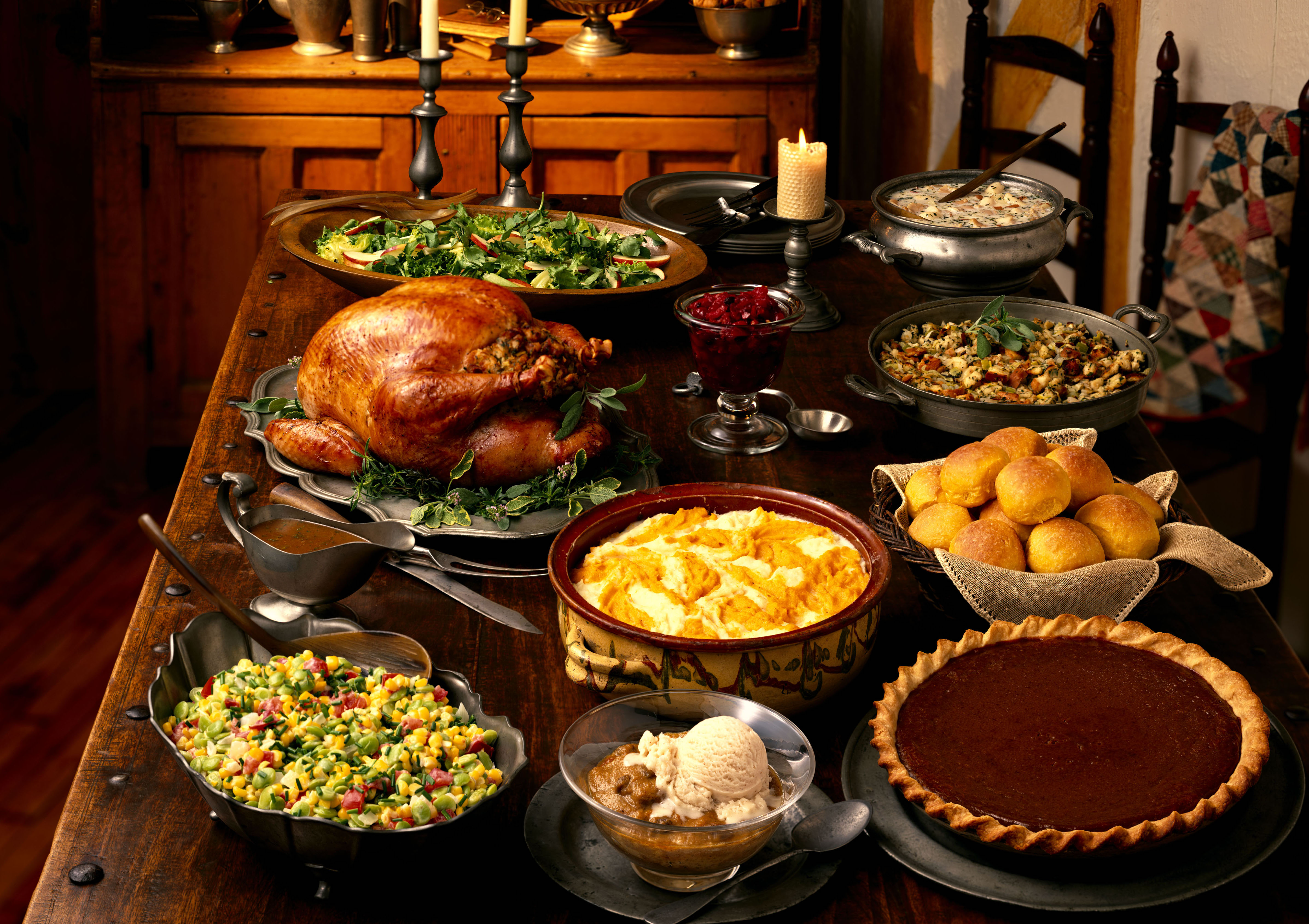 Turkey dinner - stock photo