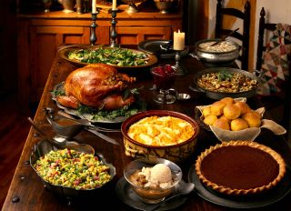 Turkey dinner - stock photo