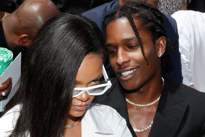 SO CUTE! Rihanna and A$AP Rocky at Louis Vuitton show 