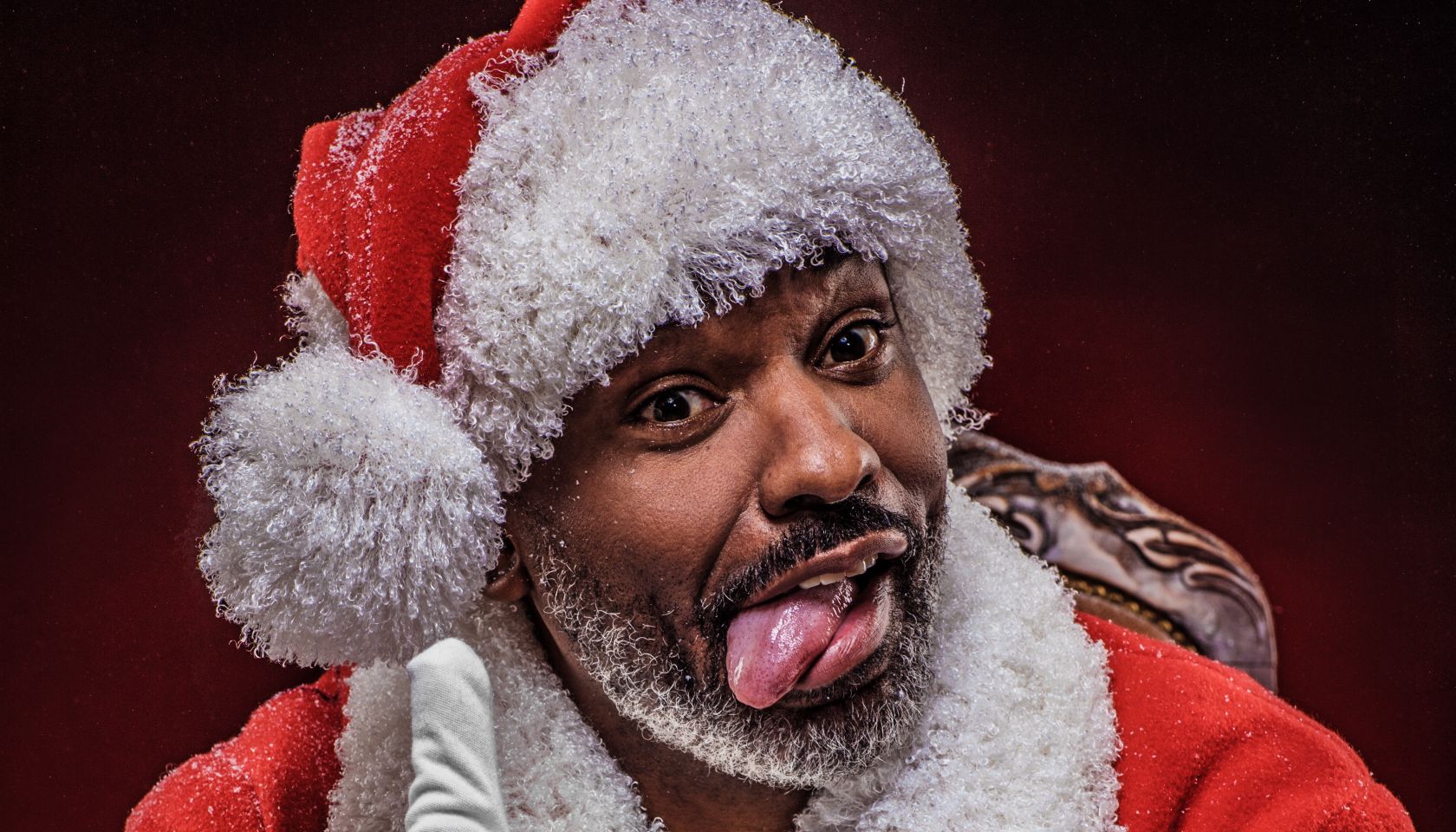 Good Non-Caucasian Santa Claus - stock photo